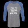 Unisex Triblend Three-Quarter Raglan T-Shirt Thumbnail