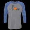 Unisex Triblend Three-Quarter Raglan T-Shirt Thumbnail
