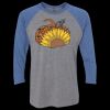 Unisex Triblend Three-Quarter Raglan T-Shirt Thumbnail