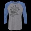 Unisex Triblend Three-Quarter Raglan T-Shirt Thumbnail