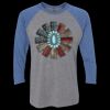 Unisex Triblend Three-Quarter Raglan T-Shirt Thumbnail