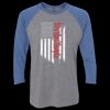 Unisex Triblend Three-Quarter Raglan T-Shirt Thumbnail