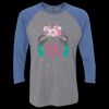 Unisex Triblend Three-Quarter Raglan T-Shirt Thumbnail
