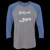 Unisex Triblend Three-Quarter Raglan T-Shirt Thumbnail