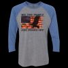 Unisex Triblend Three-Quarter Raglan T-Shirt Thumbnail