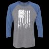 Unisex Triblend Three-Quarter Raglan T-Shirt Thumbnail