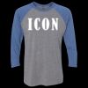 Unisex Triblend Three-Quarter Raglan T-Shirt Thumbnail