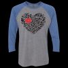 Unisex Triblend Three-Quarter Raglan T-Shirt Thumbnail