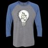 Unisex Triblend Three-Quarter Raglan T-Shirt Thumbnail