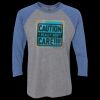 Unisex Triblend Three-Quarter Raglan T-Shirt Thumbnail