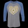 Unisex Triblend Three-Quarter Raglan T-Shirt Thumbnail