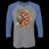 Unisex Triblend Three-Quarter Raglan T-Shirt Thumbnail
