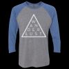 Unisex Triblend Three-Quarter Raglan T-Shirt Thumbnail