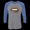 Unisex Triblend Three-Quarter Raglan T-Shirt Thumbnail