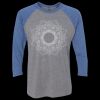 Unisex Triblend Three-Quarter Raglan T-Shirt Thumbnail