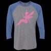 Unisex Triblend Three-Quarter Raglan T-Shirt Thumbnail
