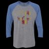 Unisex Triblend Three-Quarter Raglan T-Shirt Thumbnail
