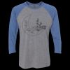 Unisex Triblend Three-Quarter Raglan T-Shirt Thumbnail