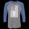 Unisex Triblend Three-Quarter Raglan T-Shirt Thumbnail