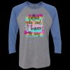 Unisex Triblend Three-Quarter Raglan T-Shirt Thumbnail