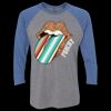 Unisex Triblend Three-Quarter Raglan T-Shirt Thumbnail
