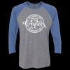 Unisex Triblend Three-Quarter Raglan T-Shirt Thumbnail