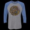 Unisex Triblend Three-Quarter Raglan T-Shirt Thumbnail