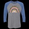Unisex Triblend Three-Quarter Raglan T-Shirt Thumbnail