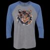 Unisex Triblend Three-Quarter Raglan T-Shirt Thumbnail
