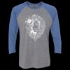 Unisex Triblend Three-Quarter Raglan T-Shirt Thumbnail