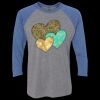 Unisex Triblend Three-Quarter Raglan T-Shirt Thumbnail