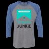 Unisex Triblend Three-Quarter Raglan T-Shirt Thumbnail