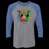 Unisex Triblend Three-Quarter Raglan T-Shirt Thumbnail