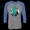 Unisex Triblend Three-Quarter Raglan T-Shirt Thumbnail