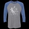 Unisex Triblend Three-Quarter Raglan T-Shirt Thumbnail