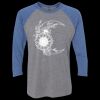 Unisex Triblend Three-Quarter Raglan T-Shirt Thumbnail