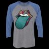 Unisex Triblend Three-Quarter Raglan T-Shirt Thumbnail