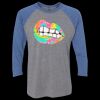Unisex Triblend Three-Quarter Raglan T-Shirt Thumbnail