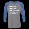 Unisex Triblend Three-Quarter Raglan T-Shirt Thumbnail