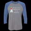 Unisex Triblend Three-Quarter Raglan T-Shirt Thumbnail