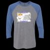 Unisex Triblend Three-Quarter Raglan T-Shirt Thumbnail