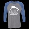 Unisex Triblend Three-Quarter Raglan T-Shirt Thumbnail