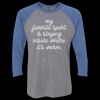 Unisex Triblend Three-Quarter Raglan T-Shirt Thumbnail