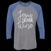 Unisex Triblend Three-Quarter Raglan T-Shirt Thumbnail