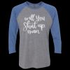 Unisex Triblend Three-Quarter Raglan T-Shirt Thumbnail