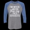 Unisex Triblend Three-Quarter Raglan T-Shirt Thumbnail