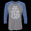 Unisex Triblend Three-Quarter Raglan T-Shirt Thumbnail