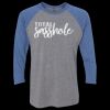 Unisex Triblend Three-Quarter Raglan T-Shirt Thumbnail