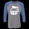 Unisex Triblend Three-Quarter Raglan T-Shirt Thumbnail