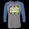 Unisex Triblend Three-Quarter Raglan T-Shirt Thumbnail